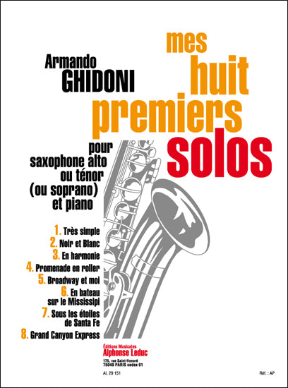 Mes Huit Premiers Solos | Armando Ghidoni | Saxophone alto