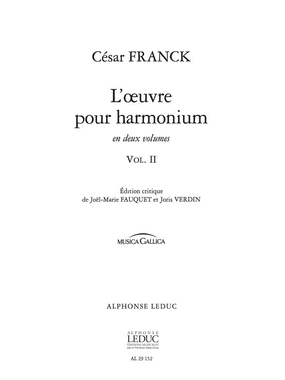 L'Oeuvre pour Harmonium Vol.2 | César Franck