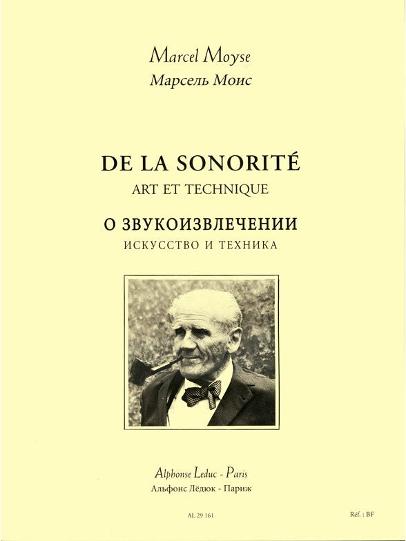 De La Sonorité: Art et Technique | Marcel Moyse | Flûte | Livre | AL29161
