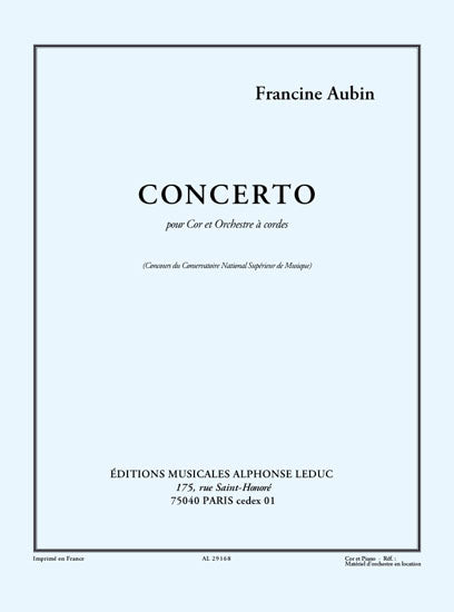 Francine Aubin: Concerto | Francine Aubin | Cor