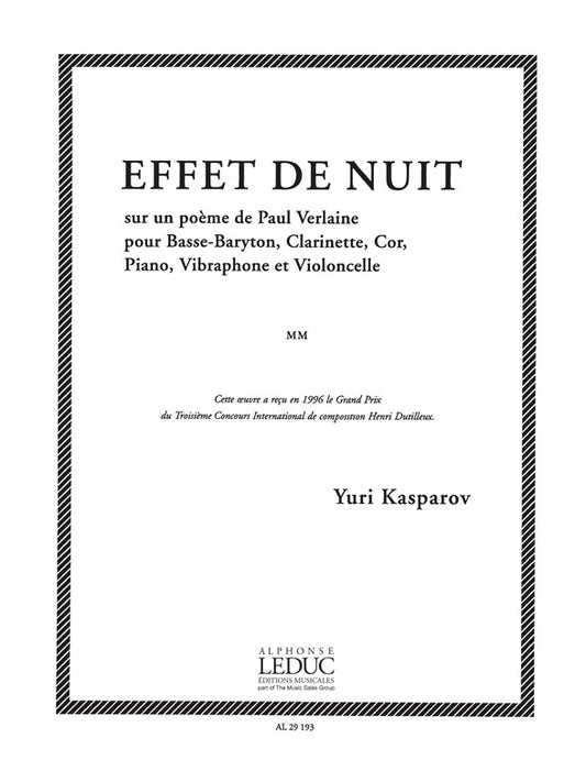 Yuri Kasparov: Effet de Nuit | Yuri Kasparov | Voix