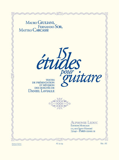 15 Études pour guitare de Giuliani, Sor, Carcassi