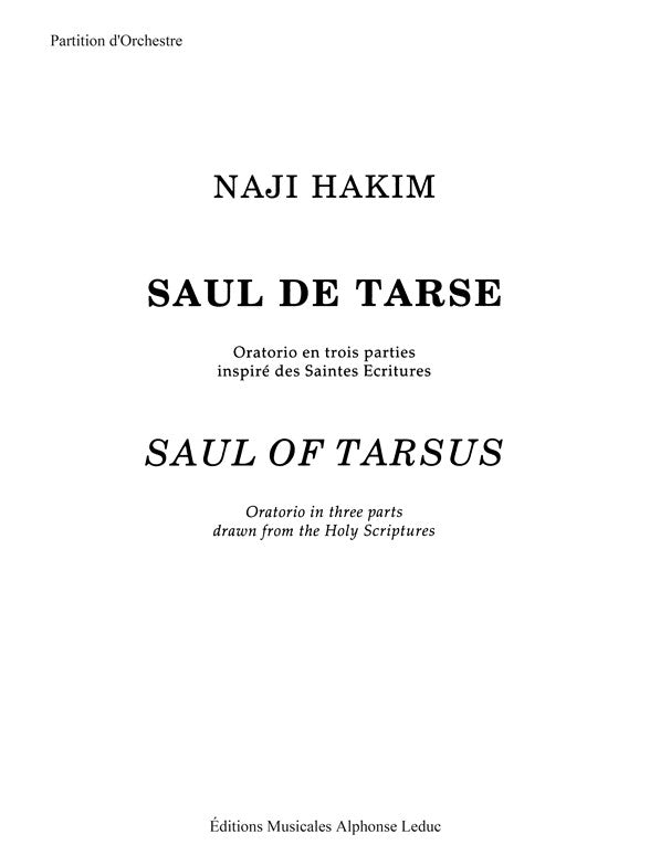 Saul De Tarse | Naji Hakim | Orchestre