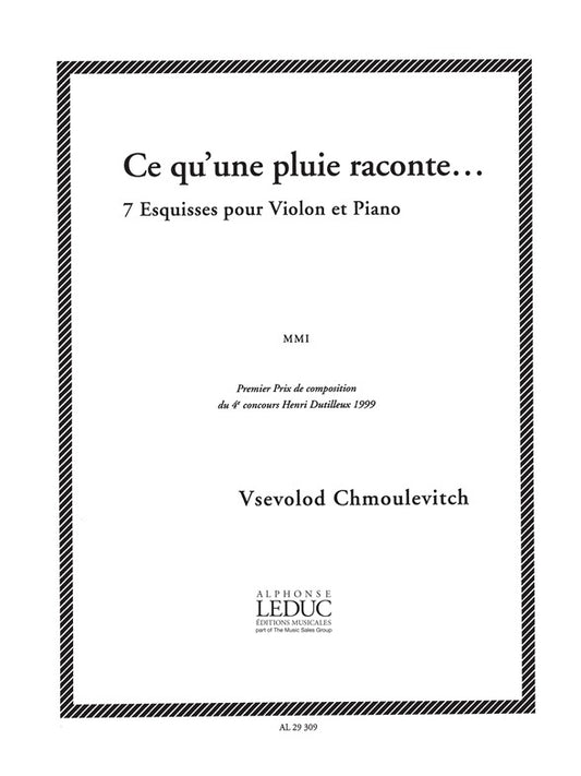 Vsevolod Chmoulevitch: Ce quune Pluie raconte... | Violon