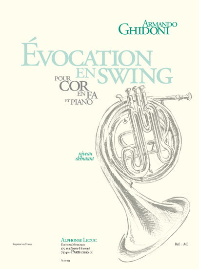 Evocation En Swing de Armando Ghidoni, Livre pour cor et Piano