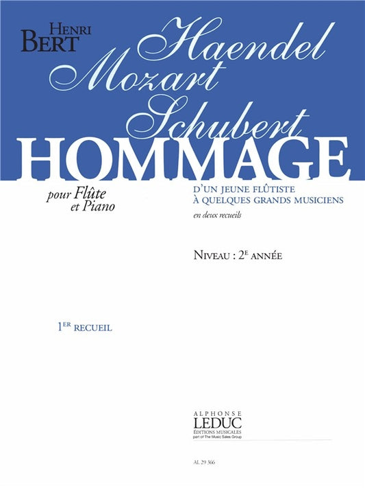 Henri Bert: Hommage dun jeune Flûtiste Vol.1 de Henri Bert, Partition pour flûte et Piano