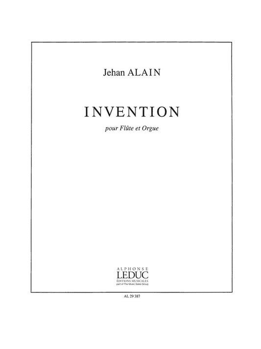 Invention de Jehan Alain, Livre pour flûte et Orgue