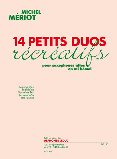 Petits Duos Récréatifs(14) | Meriot | Saxophone