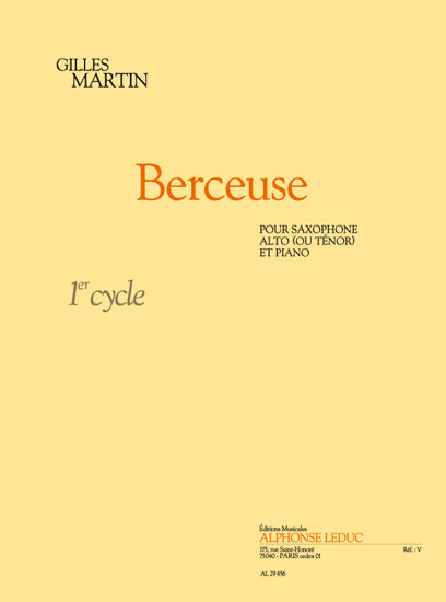 Berceuse 1 | Gilles Martin | Saxophone alto