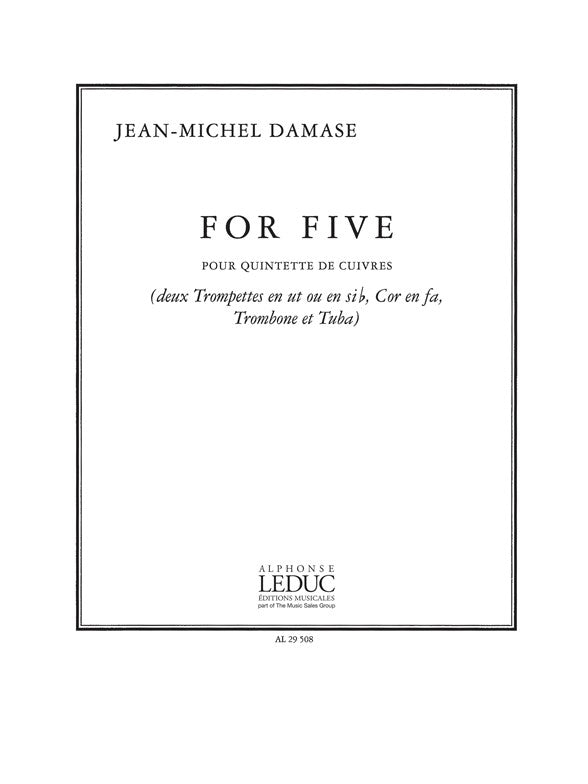 Pour cinq | Jean-Michel Damase | Quintette de cuivres