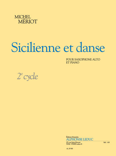 Sicilienne & Danse | Meriot | Saxophone alto