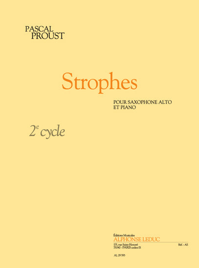 Strophes | Pascal Proust | Saxophone