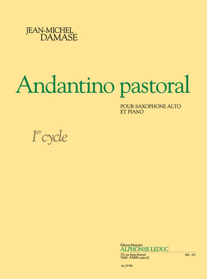 Andantino Pastoral | Jean-Michel Damase | Saxophone alto