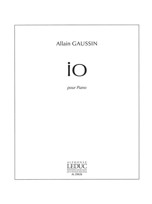Io de Allain Gaussin, Livre pour piano
