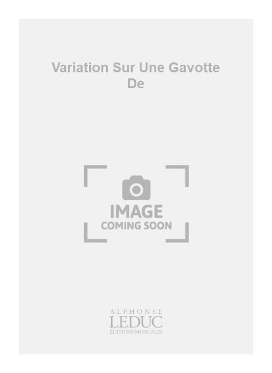 Variation Sur Une Gavotte De | Bouvard