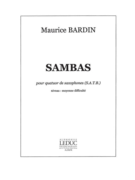 Sambas | Bardin | Quatuor de saxophones