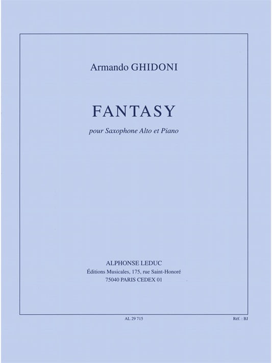 Fantasy de Ghidoni, Livre pour saxophone alto et Piano