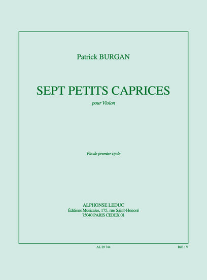 7 Petits Caprices | Patrick Burgan | Violon