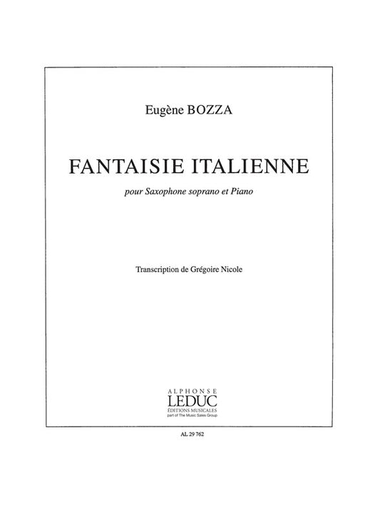 Fantaisie Italienne de Eugène Bozza, Livre pour saxophone et Piano