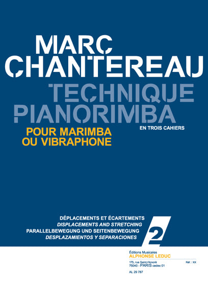 Technique pianorimba (en 3 cahiers) vol. 2 | Chantereau