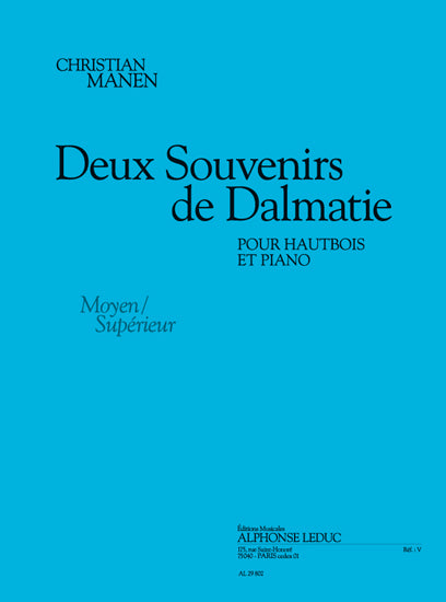 2 Souvenirs De Dalmatie | Manen | Hautbois