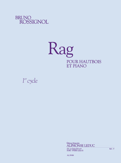 Rag (cycle 1) pour hautbois et piano | Bruno Rossignol