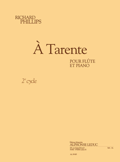 À tarente (cycle 2) (3'10'') pour flûte et piano | Phillips