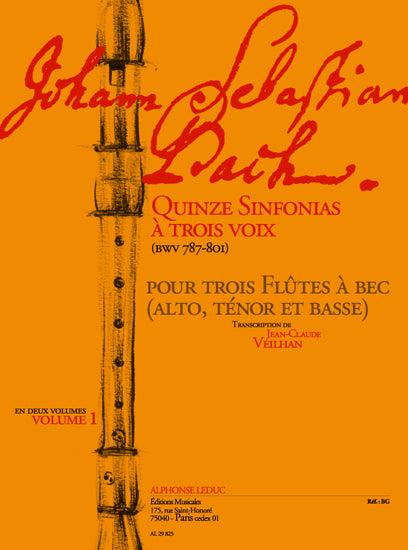 15 Sinfonias à 3 voix, BWV 787-801, vol. 1 | Johann Sebastian Bach