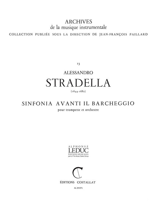 Symphonia avanti il Barcheggio | Alessandro Stradella | Orchestre à cordes