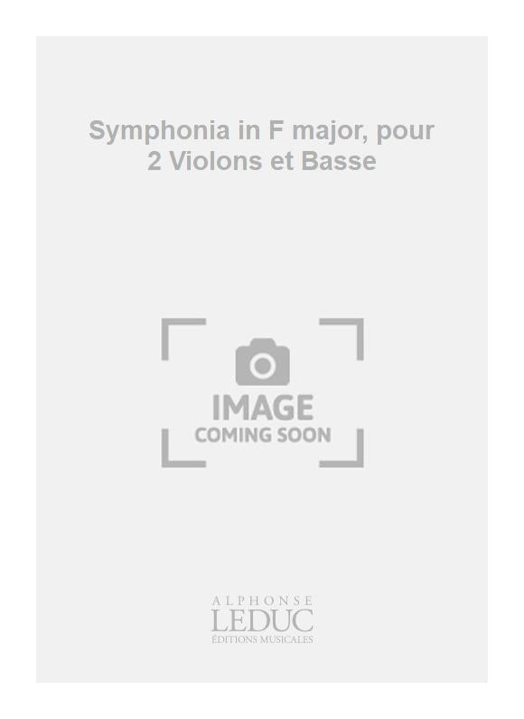 Symphonia en fa majeur, pour 2 violons et basse | Alessandro Stradella | Orchestre à cordes | Jeu de parties