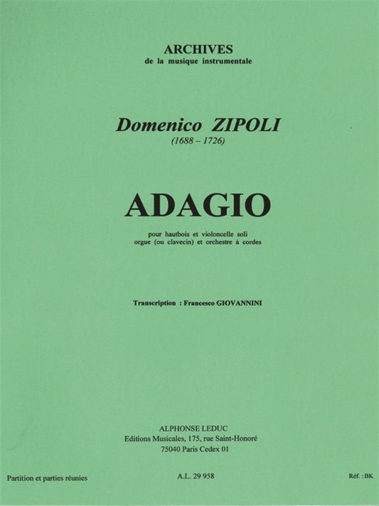 Adagio Per Oboe Cello Archi E Organo | Zipoli
