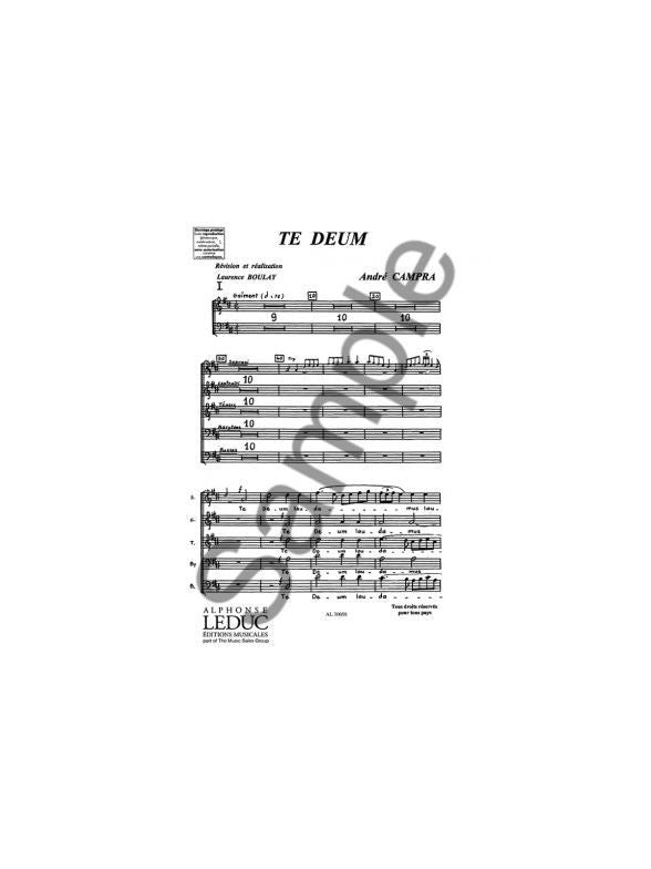 Te Deum | André Campra | Voix | Livre