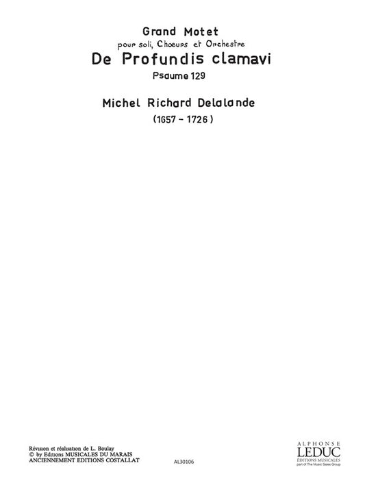 De Profundis Clamavi | Michel-Richard Delalande | Chœur