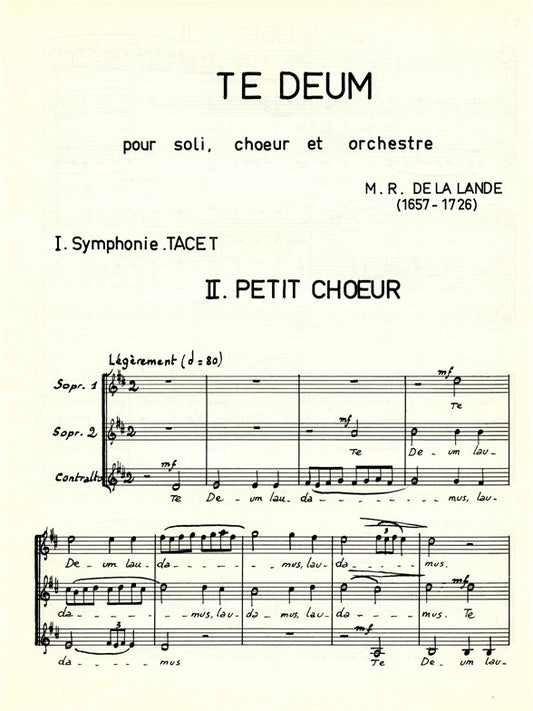 Te Deum | Michel-Richard Delalande | Voix