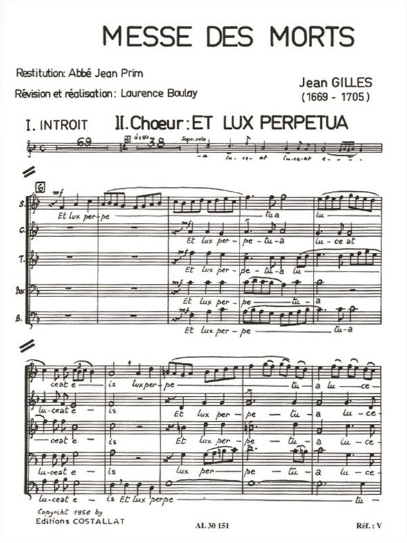 Messe Des Morts -Requiem | Gilles | Chœur