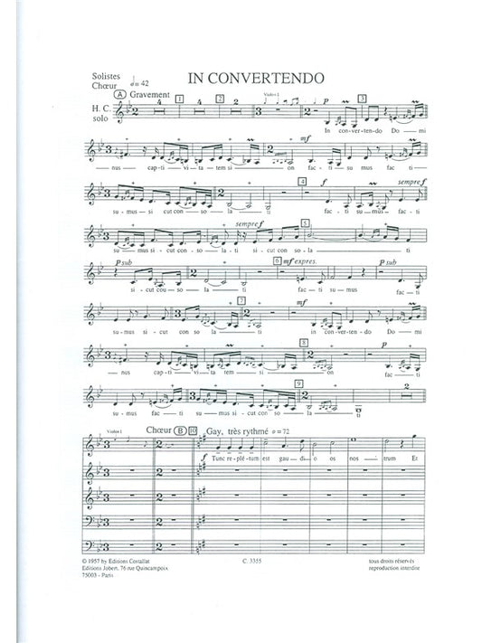 In Convertendo de Jean-Philippe Rameau, Livre pour vocal Solo and Choir SATBB