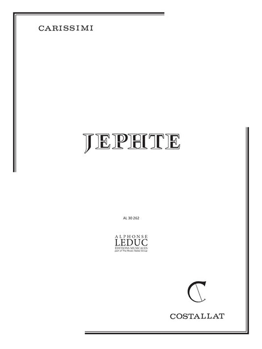 Jephte de Giacomo Carissimi, Livre pour voix