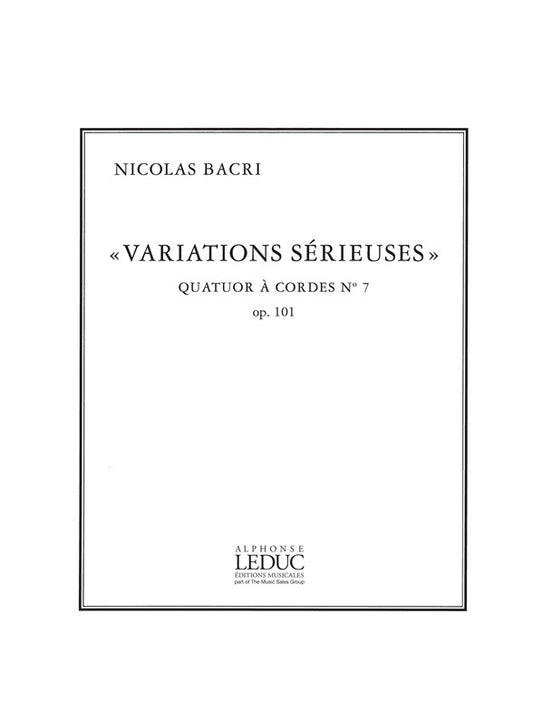 Variations Serieuses | Bacri | Quatuor à cordes