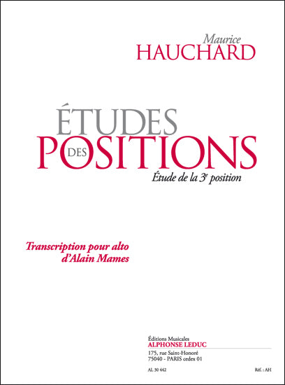 Études des positions - étude de la 3e Position | Maurice Hauchard