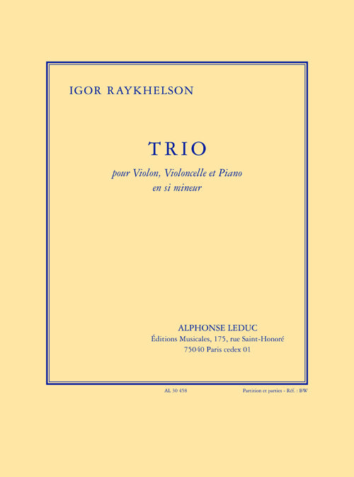 Trio en b mineur pour violon, violoncelle et piano | Raykhelson