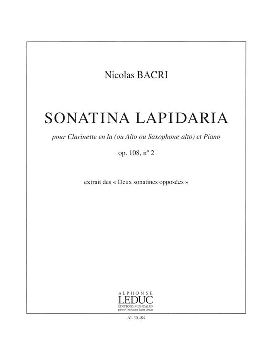 Sonatina Lapidaria Op. 108 No. 2 | Nicolas Bacri