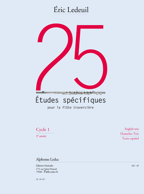 25 Études Spécifiques Pour la Flûte Traversière | Éric Ledeuil