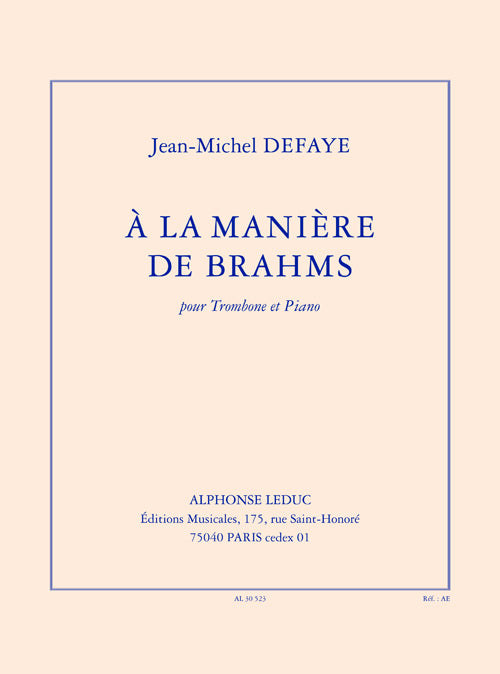 À la manière de brahms | Jm | Trombone