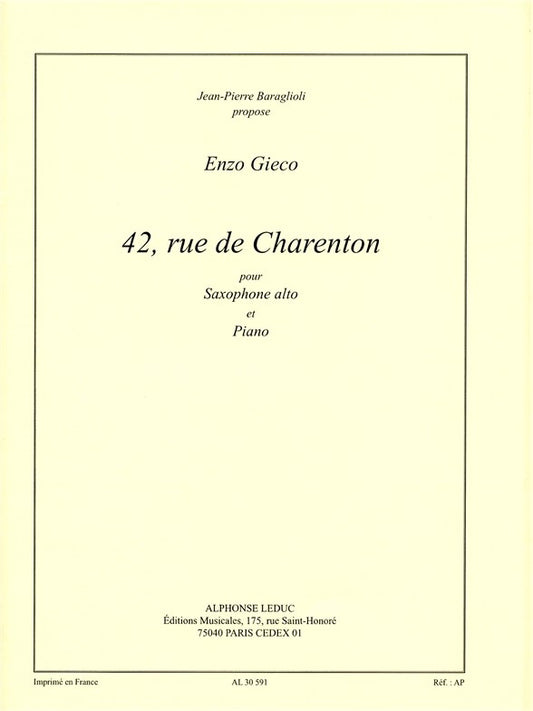 42 Rue Charenton | Enzo Gieco | Saxophone