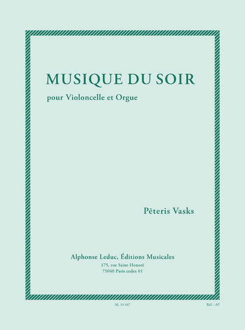 Musique du soir (7e/8e) pour violoncelle et orgue | Pêteris Vasks