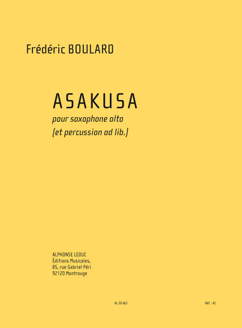 Asakusa | F. Boulard | Saxophone alto
