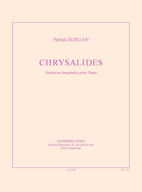 Chrysalides | Patrick Burgan | Clavier