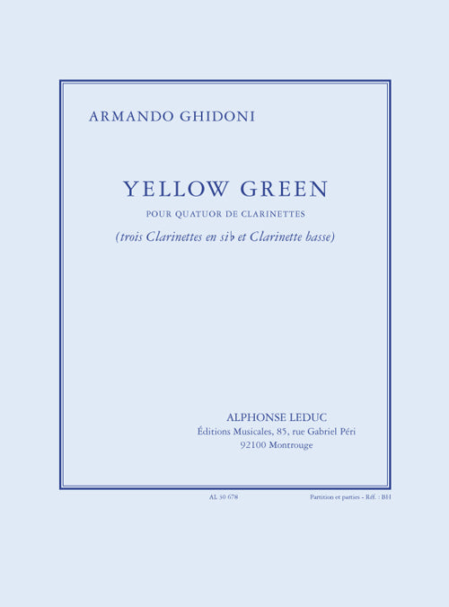 Armando Ghidoni: Yellow Green | Quatuor de clarinettes