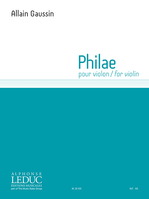 Philae, pour violon seul | Allain Gaussin