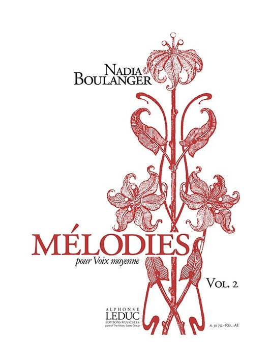Mélodies pour Voix moyenne Volume 2 | Nadia Boulanger